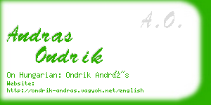 andras ondrik business card